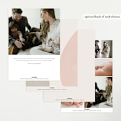 "Artful" - Birth Announcements in Sherbet by Pixel and Hank - Back of Card Options