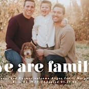 "We Are Family" - Birth Announcements in Cotton by Corinne Malesic - Detail