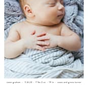 "Basic" - Birth Announcements in Onyx by Lauren Chism - Detail