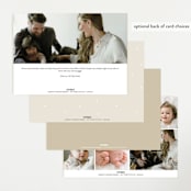 "Modern Meet" - Birth Announcements in Linen by Erica Krystek - Back of Card Options