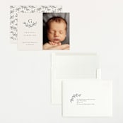 "Laurel Crest" - Birth Announcements in Muslin by Jessica Williams - Assembled