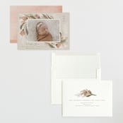 "Boho Bouquet" - Birth Announcements in Rose by Joanna Griffin - Assembled
