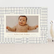 "Patchwork" - Birth Announcements in Bluebell by Julie Murray - Front