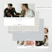 "Patchwork" - Birth Announcements in Bluebell by Julie Murray - Back of Card Options