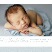 "Corduroy" - Birth Announcements in Sky by Lea Delaveris - Detail