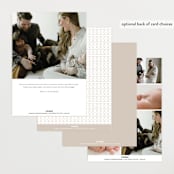 "Exemplary" - Birth Announcements in Cotton by Olivia Raufman - Back of Card Options