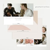 "Artful" - Birth Announcements in Sherbet by Pixel and Hank - Back of Card Options