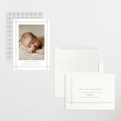 "Soft plaid" - Birth Announcements in Cement by Stacey Meacham - Assembled