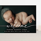 "Little Welcome" - Birth Announcements in Cloud by Susan Asbill - Front