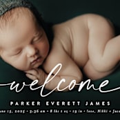 "Little Welcome" - Birth Announcements in Cloud by Susan Asbill - Detail