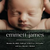 "Details" - Birth Announcements in Cloud by Susan Asbill - Detail