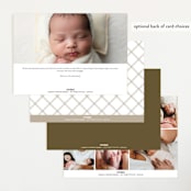 "Our Story" - Birth Announcements in Chocolate by Jessica Williams - Back of Card Options