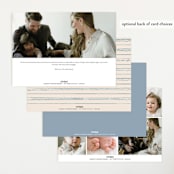 "Iconic bebe" - Birth Announcements in Bluebird by Creo Study - Back of Card Options