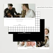 "Bold Name Frame" - Birth Announcements in Ash by Alethea and Ruth - Back of Card Options