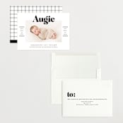 "Bold Name Frame" - Birth Announcements in Ash by Alethea and Ruth - Assembled