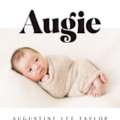 "Bold Name Frame" - Birth Announcements in Ash by Alethea and Ruth - Detail