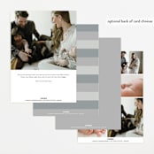 "Chic Introduction" - Birth Announcements in Storm by Olivia Raufman - Back of Card Options