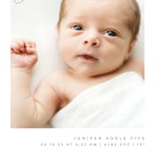 "Chic Introduction" - Birth Announcements in Storm by Olivia Raufman - Detail
