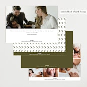 "our newest" - Birth Announcements in Powder by Abi de Leon - Back of Card Options
