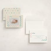 "Wavy Pastel Frame" - Birth Announcements in Cream by Baumbirdy - Assembled