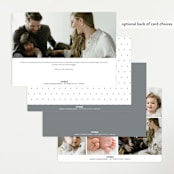 "Canvas" - Birth Announcements in Moon by Megan Davis - Back of Card Options