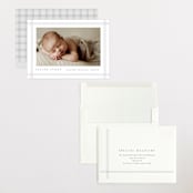 "Soft plaid" - Birth Announcements in Cement by Stacey Meacham - Assembled