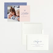 "Preppy Little Bow" - Birth Announcements in Petal by Leia Matt - Assembled