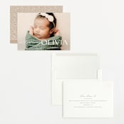"Bold Introduction" - Birth Announcements in Natural by Ana Sharpe - Assembled