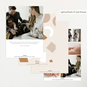 "Siblings" - Birth Announcements in Bamboo by Corinne Malesic - Back of Card Options