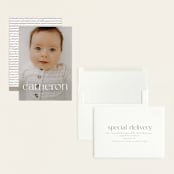 "Classy Name" - Birth Announcements in Cloud by Ekko Studio - Assembled