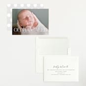 "Newest addition" - Birth Announcements in Snow by Elan Studio - Assembled