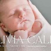 "Newest addition" - Birth Announcements in Snow by Elan Studio - Detail