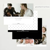 "Simple Statement" - Birth Announcements in Onyx by Erica Krystek - Back of Card Options