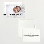 "Simple Statement" - Birth Announcements in Onyx by Erica Krystek - Assembled