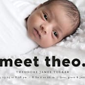 "Simple Statement" - Birth Announcements in Onyx by Erica Krystek - Detail