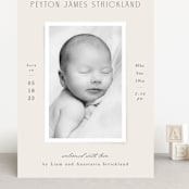 "Classical" - Birth Announcements in Cream by Hooray Creative - Front