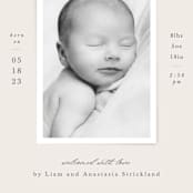 "Classical" - Birth Announcements in Cream by Hooray Creative - Detail
