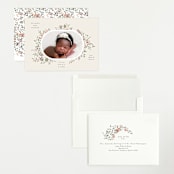 "Wildflower" - Birth Announcements in Eggshell by Itsy Belle Studio - Assembled