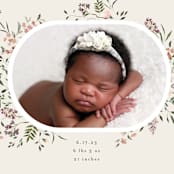 "Wildflower" - Birth Announcements in Eggshell by Itsy Belle Studio - Detail
