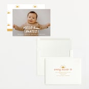 "Fun Hello" - Birth Announcements in Cloud by Jackie Crawford - Assembled