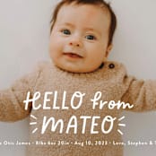 "Fun Hello" - Birth Announcements in Cloud by Jackie Crawford - Detail