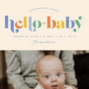 "Hello Sweet baby" - Birth Announcements in Bluebird by Jessica Corliss - Detail