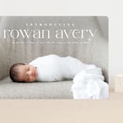 "Exemplary" - Birth Announcements in Cotton by Olivia Raufman - Front