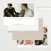 "Exemplary" - Birth Announcements in Cotton by Olivia Raufman - Back of Card Options