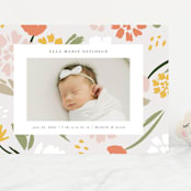 "Modern Floral" - Birth Announcements in Wildflower by Nicole Walsh - Front
