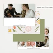 "Modern Floral" - Birth Announcements in Wildflower by Nicole Walsh - Back of Card Options