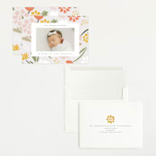 "Modern Floral" - Birth Announcements in Wildflower by Nicole Walsh - Assembled