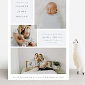 "Love Multiplies" - Birth Announcements in Dusty Blue by Julie Murray - Front