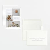 "Love Multiplies" - Birth Announcements in Dusty Blue by Julie Murray - Assembled