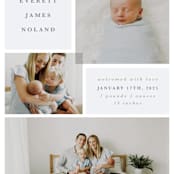 "Love Multiplies" - Birth Announcements in Dusty Blue by Julie Murray - Detail